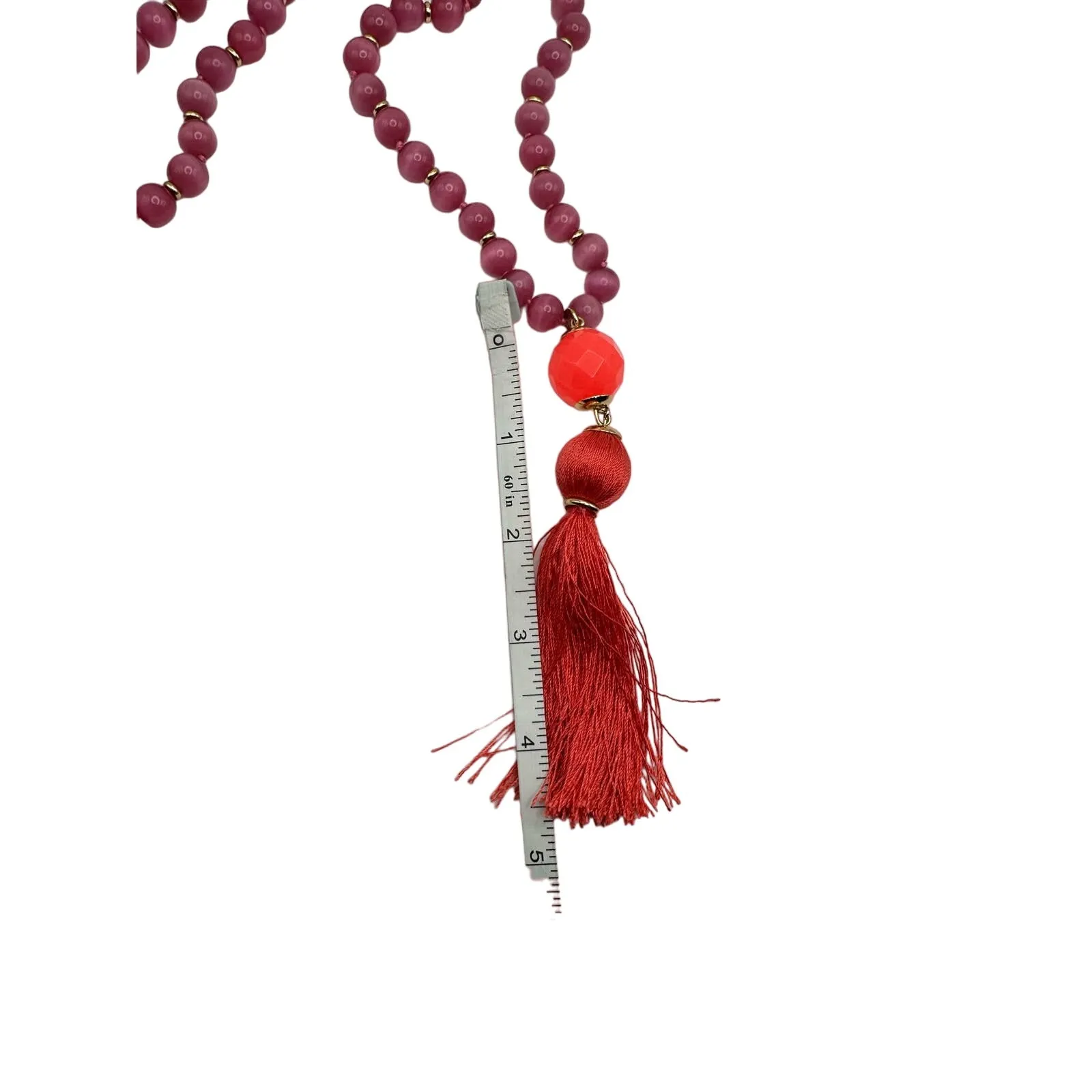 NWT Kate Spade The Swing Things Tassel Pink Necklace - Image 6