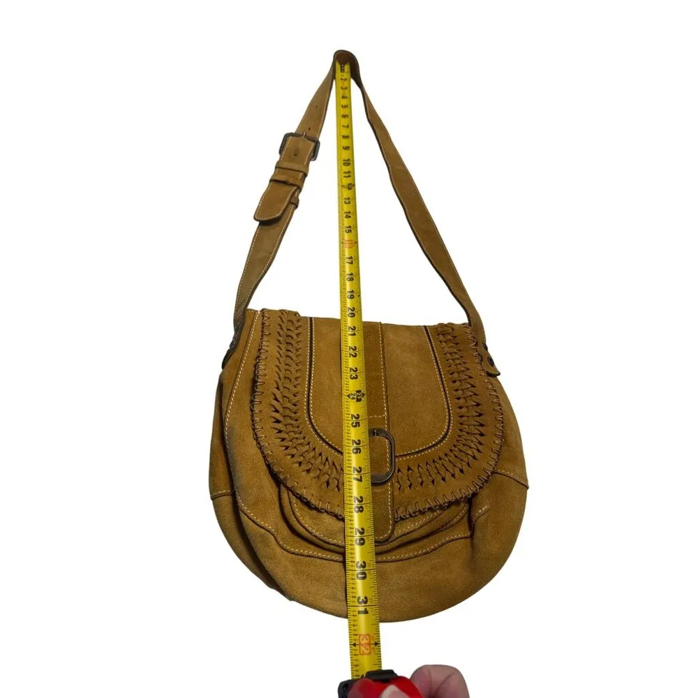 Patricia Nash Womens Brown Leather Suede Hobo Shoulder Bag SKU 7280 - Image 3