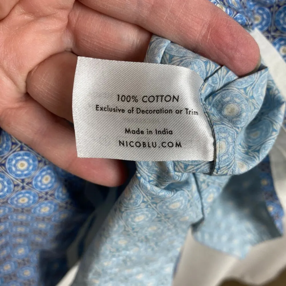 NicoBlu Cotton Capri Tunic in Blue Vietre Porcelain Print Sz.2X - Image 15