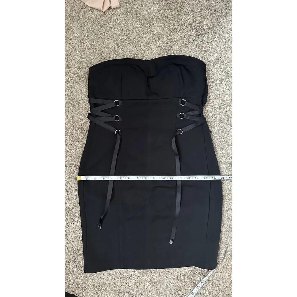 Sammi Shop XS Black Mini Dress Cut Out Edgy Goth Emo Scene Alternative - Image 8