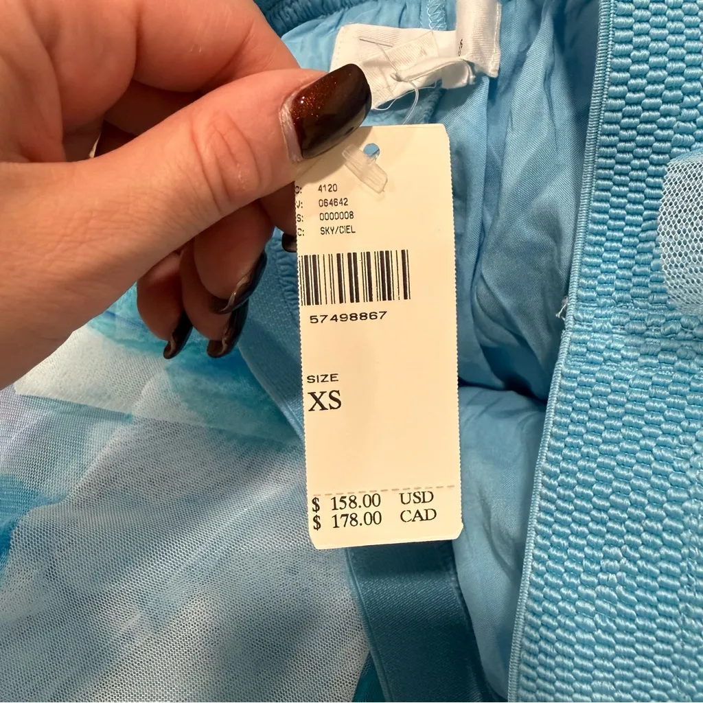 Anthropologie The Cheri Blue Ruffled Tulle Midi Skirt XS - Image 4