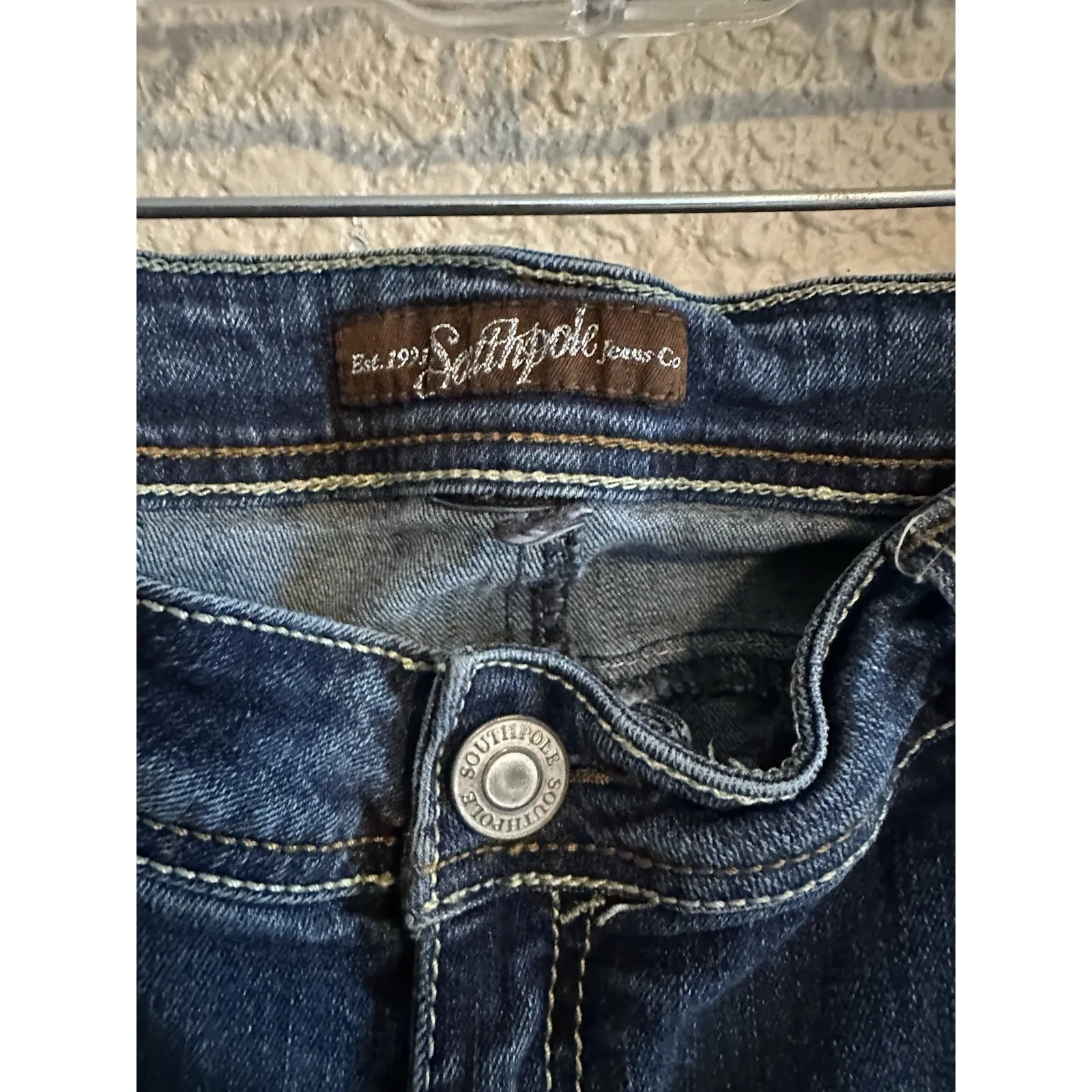 South‎ Pole Sz 7 Stretch Cuff Peace Love Heart New Pink Yellow Embroidered Y2K - Image 4