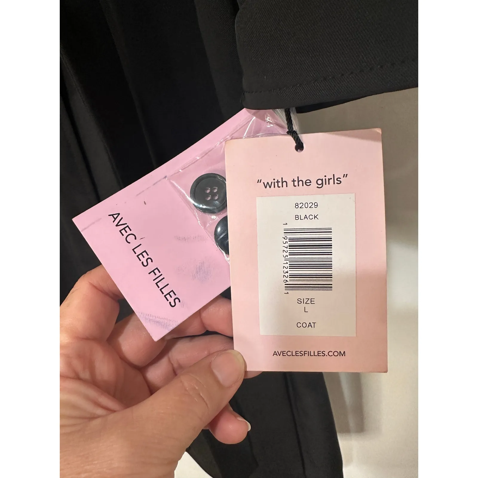Avec Les Filles Black Trench Coat Belted Drape Front Size Large NWT Stylish - Image 7