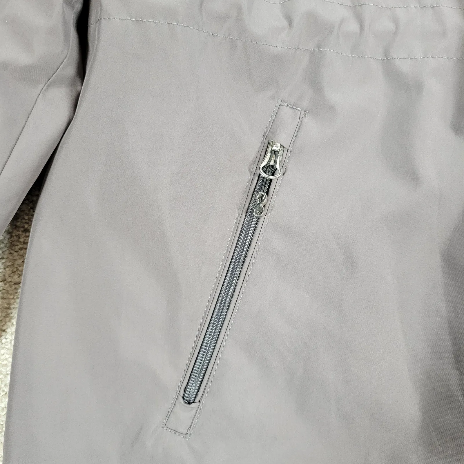 Be Boundless Jacket Womens Gray Zip Up Pockets Hooded Windbreaker‎ Lightweight Size XL - Image 16