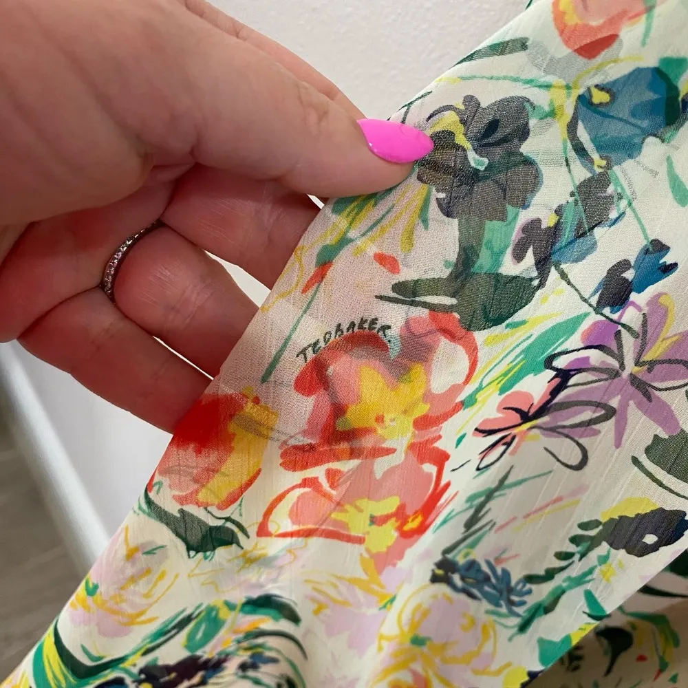 Ted Baker NWT  Haariss Floral Chiffon Mini Sun Dress - Image 6