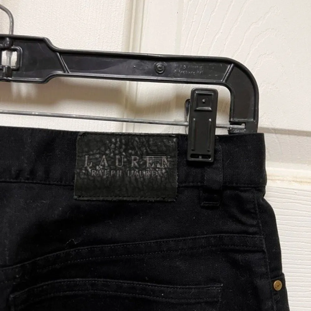 Lauren Ralph Lauren dress Pants Womens Size 8p cropped black straight leg CE2503 - Image 4