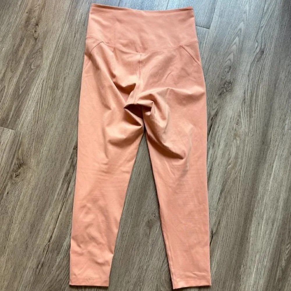 Girlfriend Collective Peach Pink and Indigo Blue Leggings Set Size S - Image 8