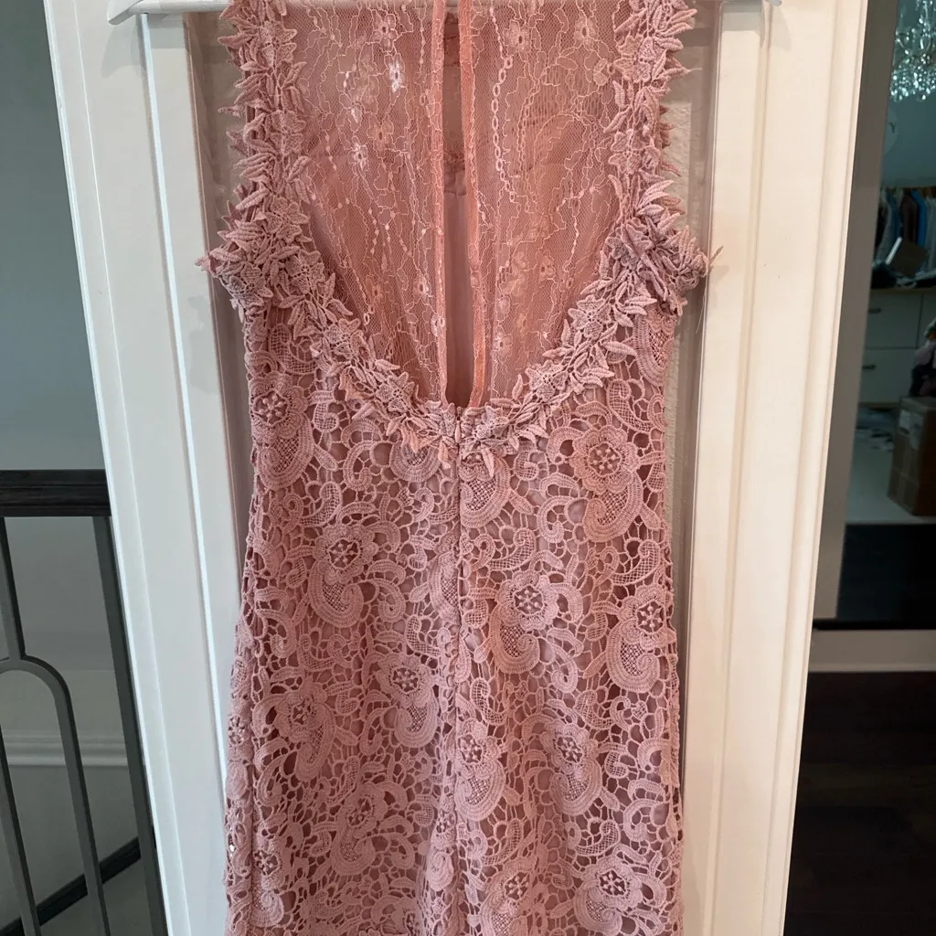Romeo + Juliet Couture Pink Lace Mini Dress Size M Sleeveless Cocktail - Image 4