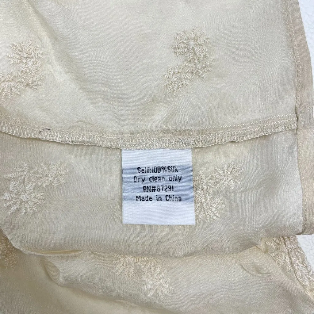 NWOT Johnny Was 4 Love And Liberty Silk Floral Embroidered SHIRT Blouse Sz S - Image 10