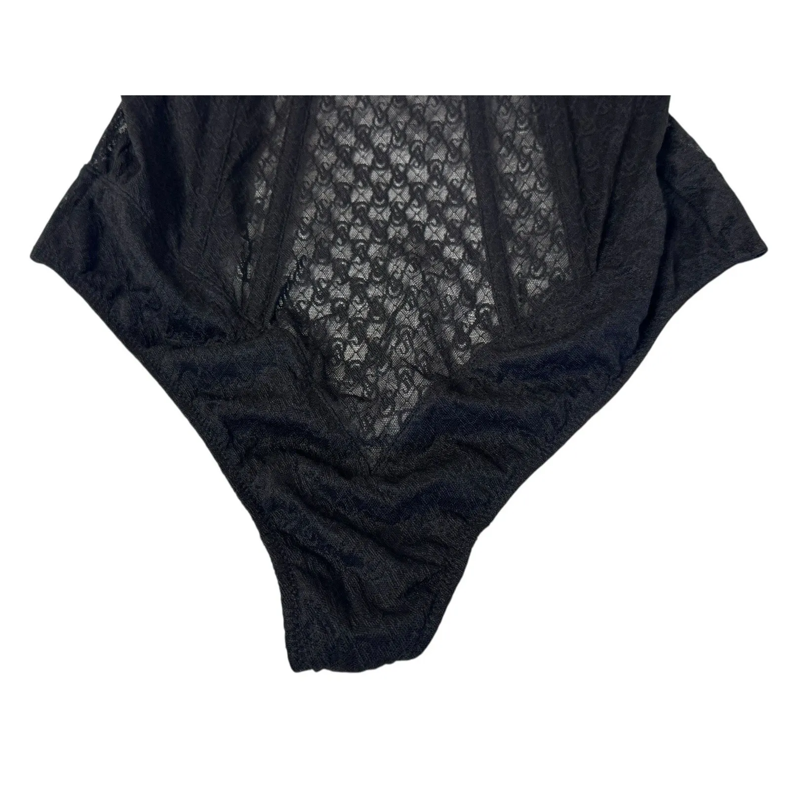 VICTORIA’S SECRET Very Sexy Iconic Monogram Black Push-up Backless Teddy Sz M - Image 4