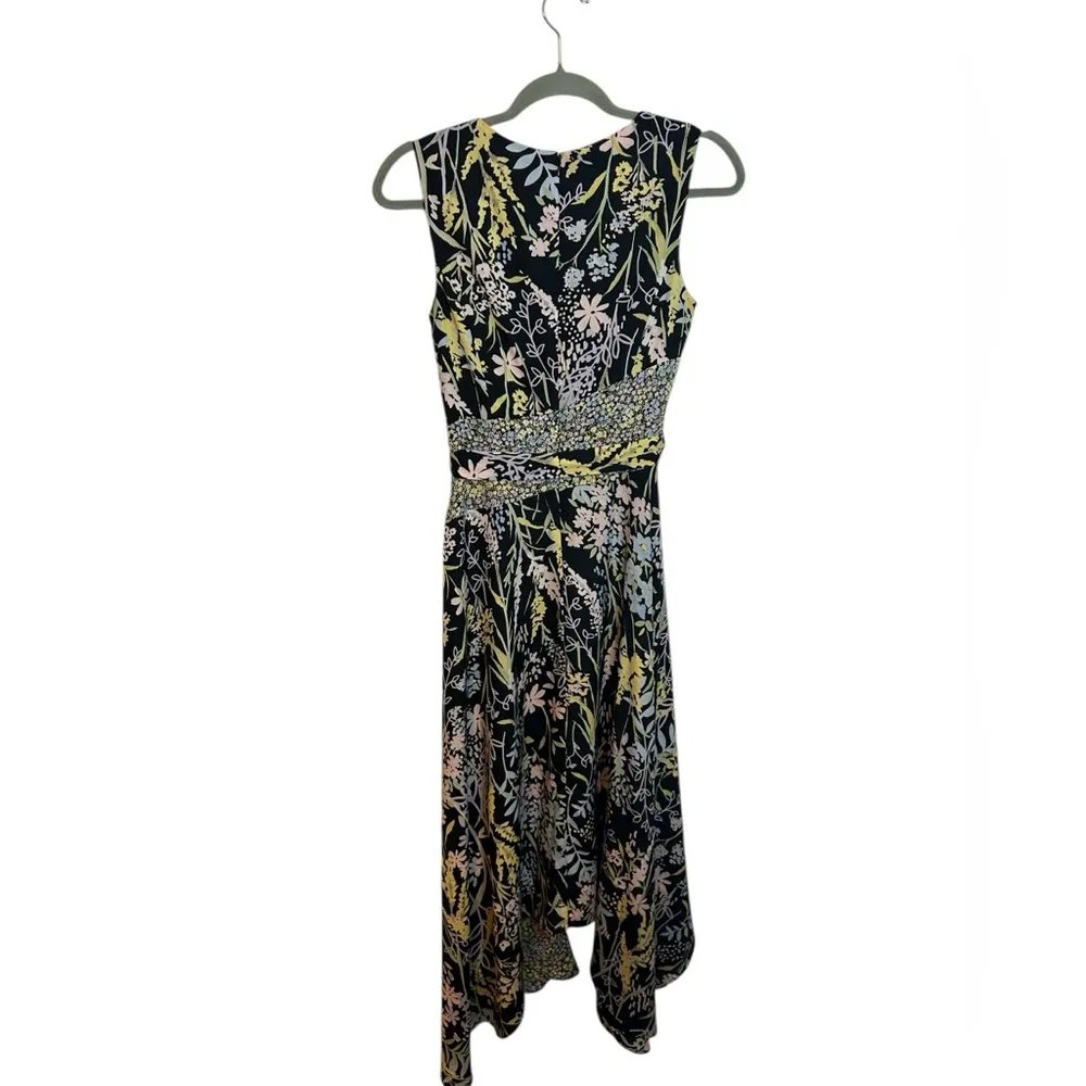 Nwt Calvin Klein Floral Handkerchief Midi Dress - Image 4