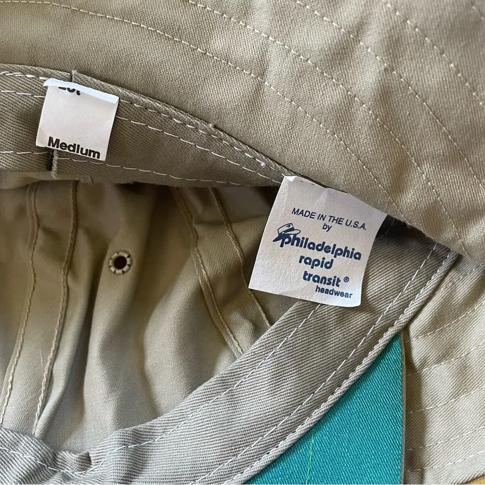Philadelphia Rapid Transit Vintage Uniform Hat Khaki NEW size M Made in USA Tan - Image 6