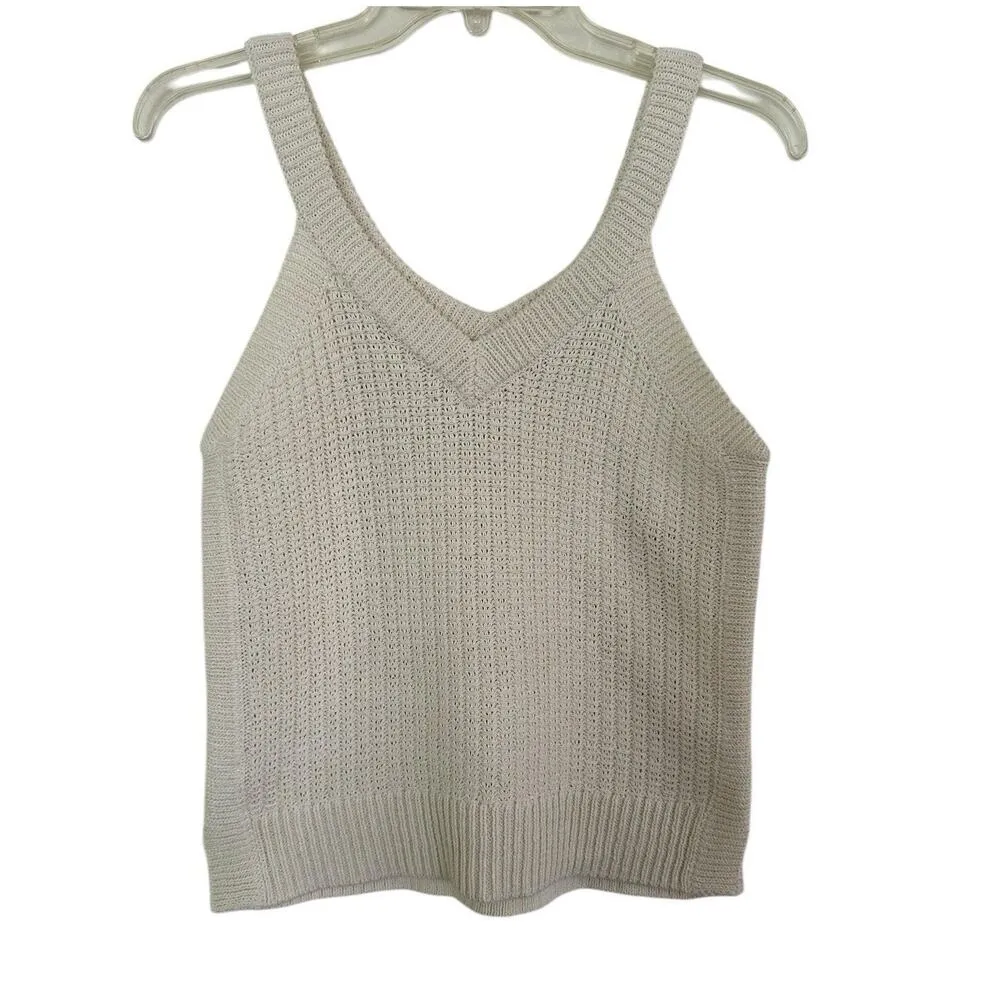 Madewell Stockton Sweater Tank Ivory Cream Size XS Item H8190 - Image 4