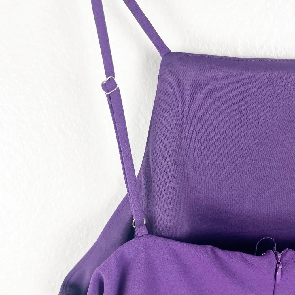 LULUS Great Things Purple Ruffled Trim High Neckline Bodycon Dress, Size XL - Image 7