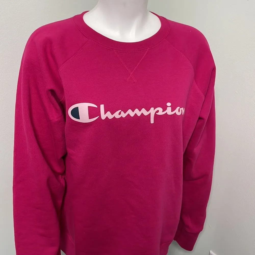 Champion Pink Crewneck Pullover Sweatshirt Large - Image 2