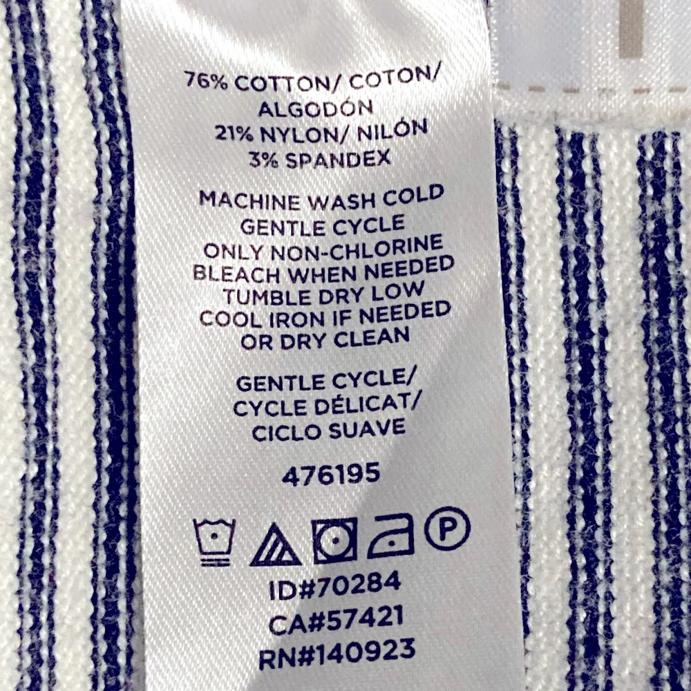 LOFT Black & White Stripe Knit Open Hooded Cardigan Sweater - Image 6