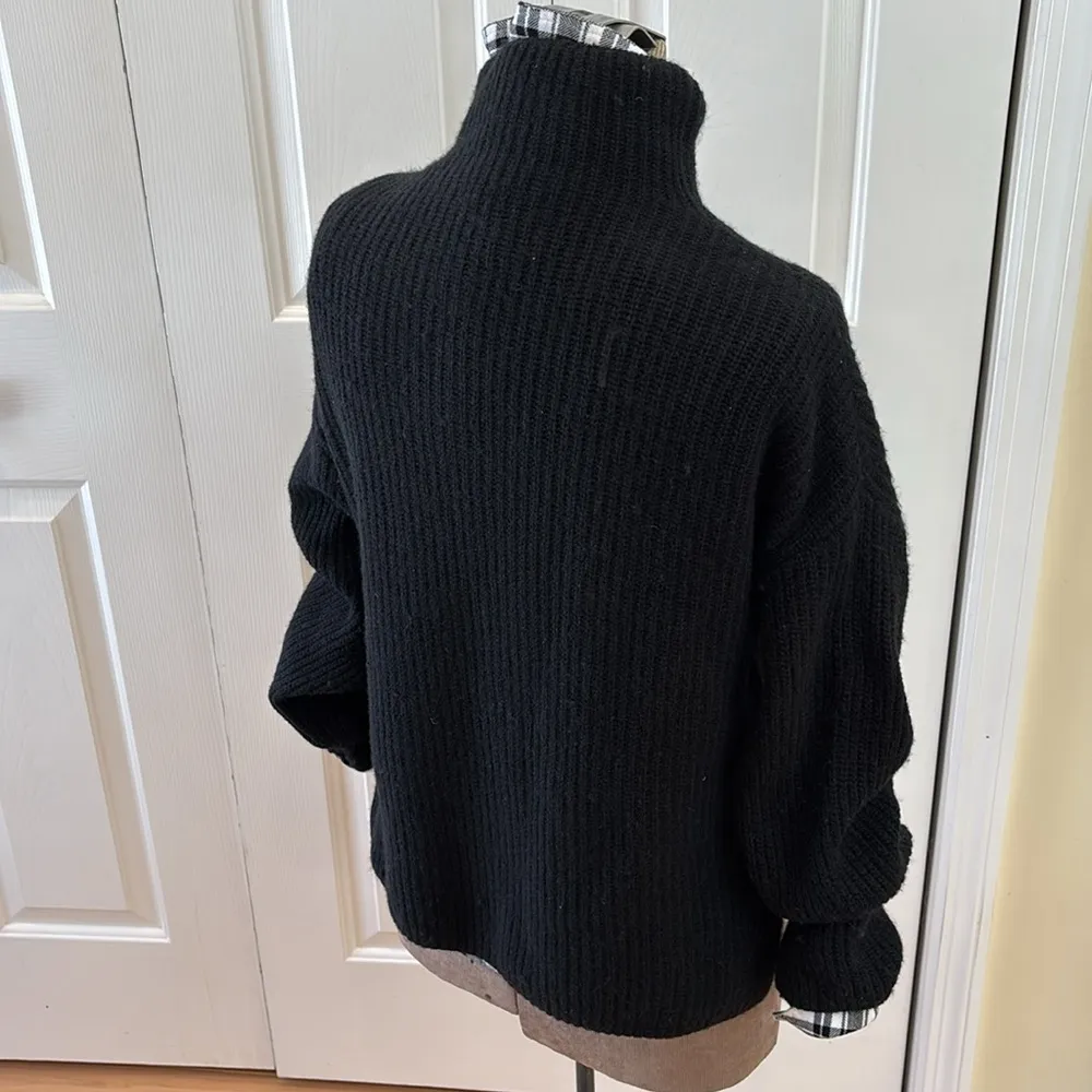 Rails Black cashmere and lambswool Turtleneck long sleeve relaxed fit sweater - Image 2