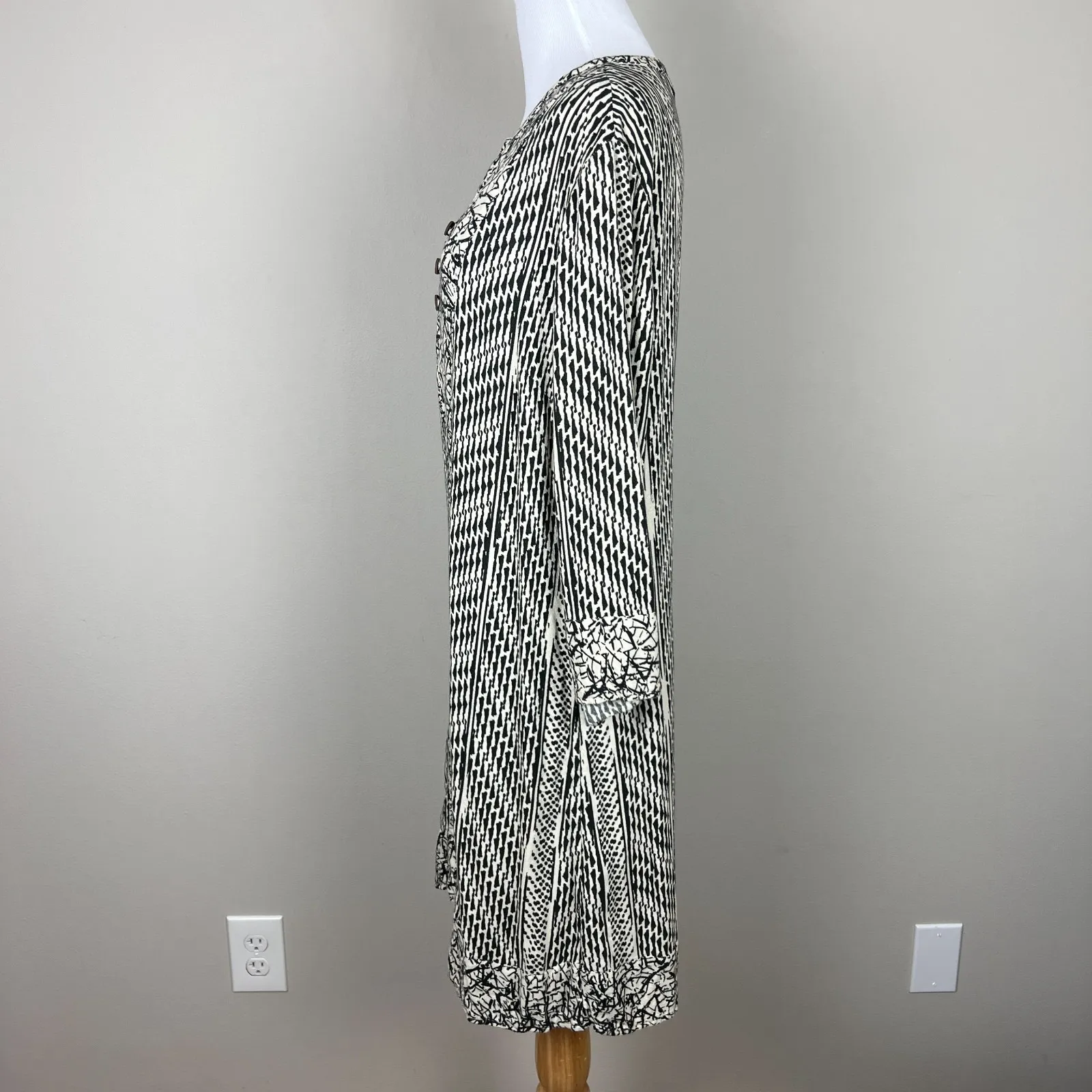 Soft Surroundings Raven Shift Dress Womens Large Black Boho Beachy Career Travel - Image 8