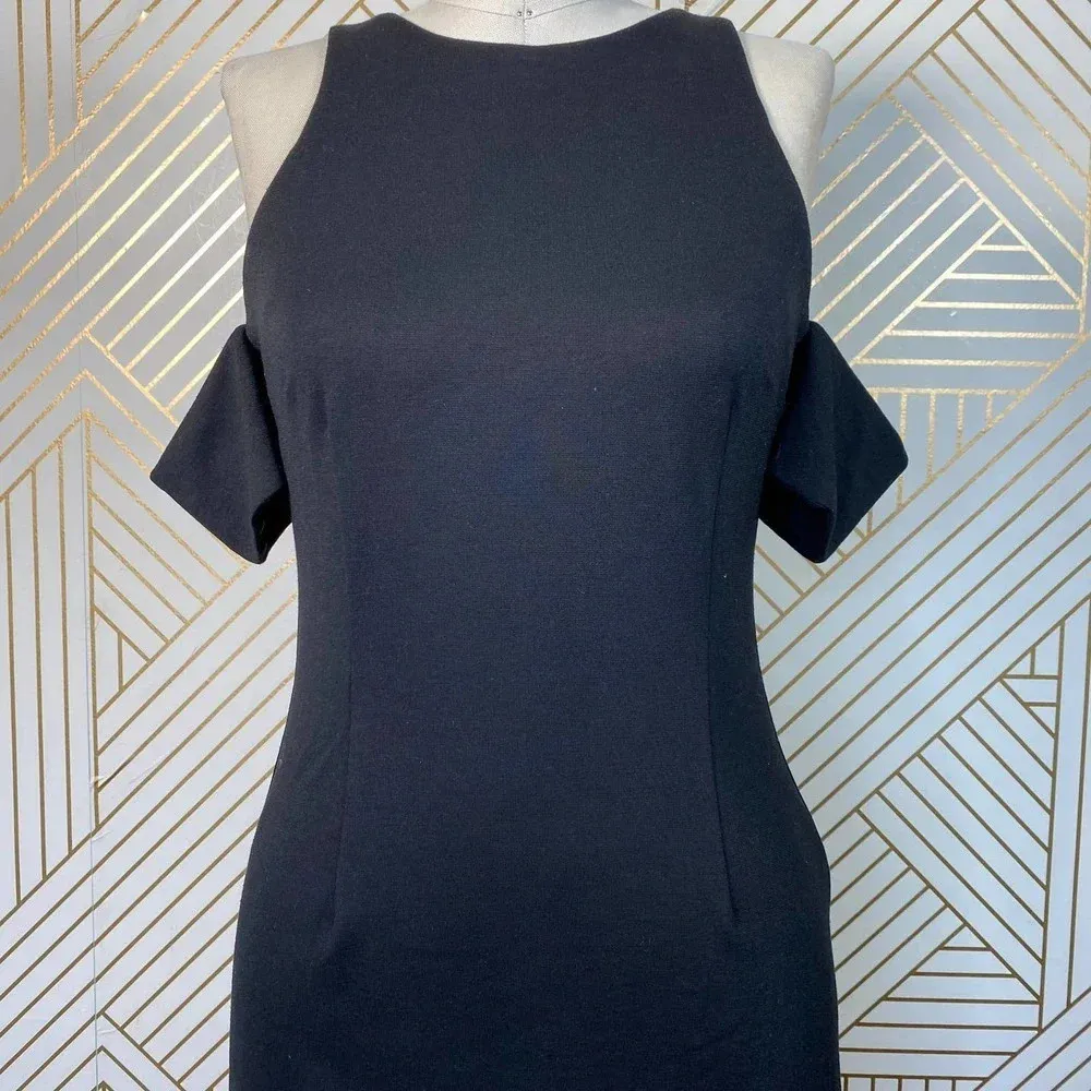 N/Nicholas Black Cold‎ Shoulder Sheath Dress Size 4 - Image 4