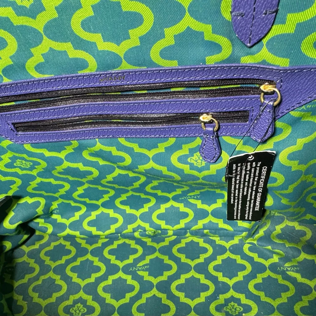 orYANY PVC Blue Multicolored Moroccan Pattern Tote - Image 7