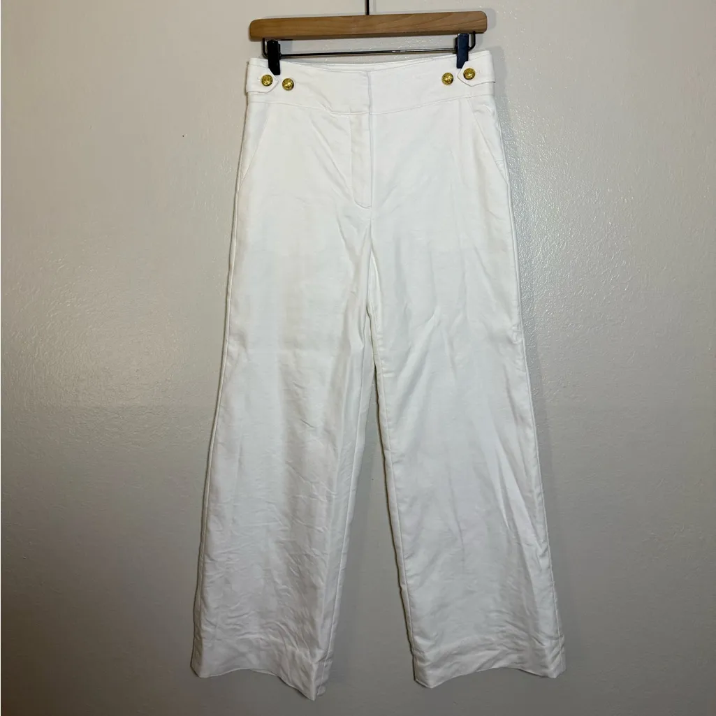 Veronica Beard Aubrie Linen Blend Cropped‎ Pants - Image 2