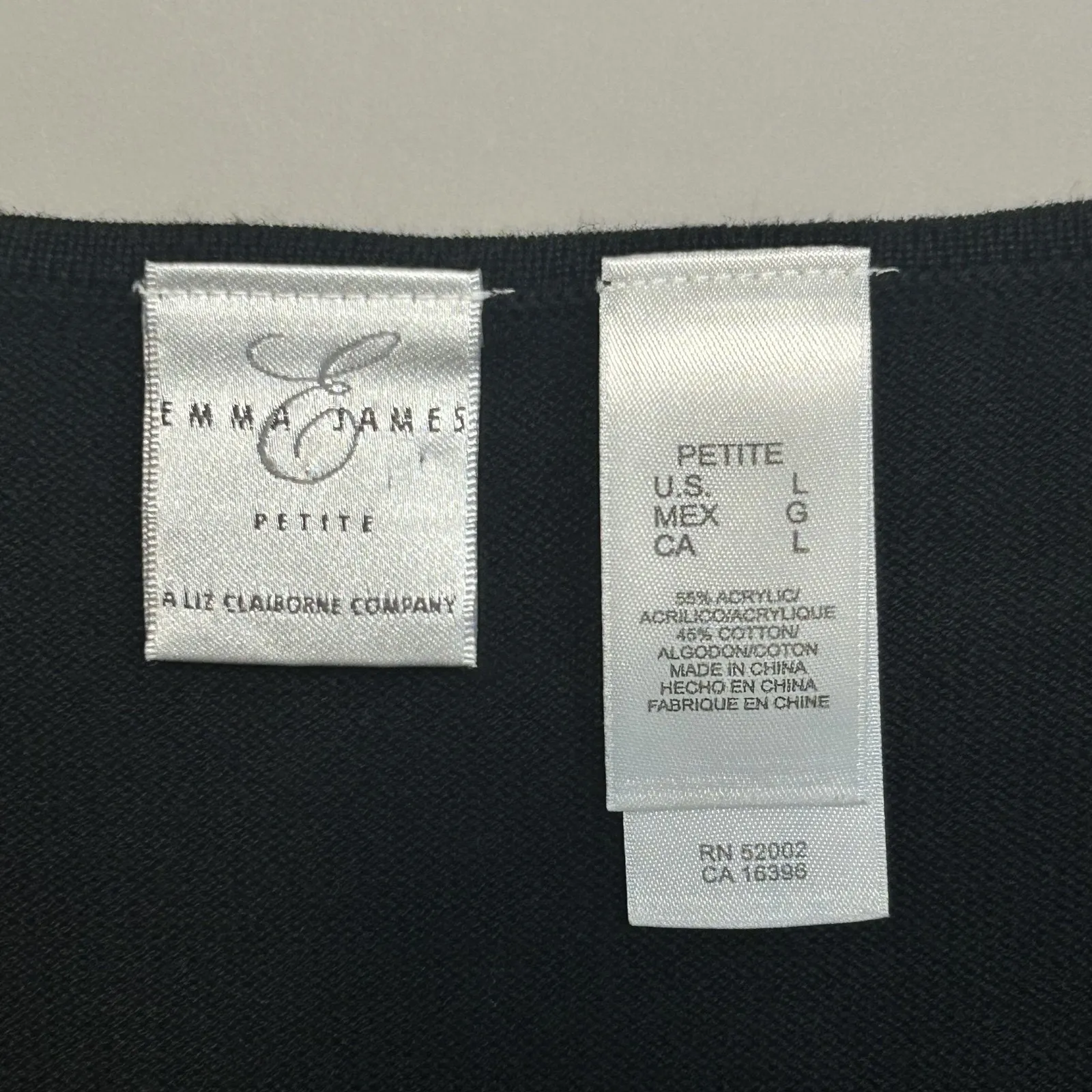 Vtg Emma James Black‎ Cottagecore Floral Whimsy Y2k Short Sleeve Knit Top Sz L - Image 4