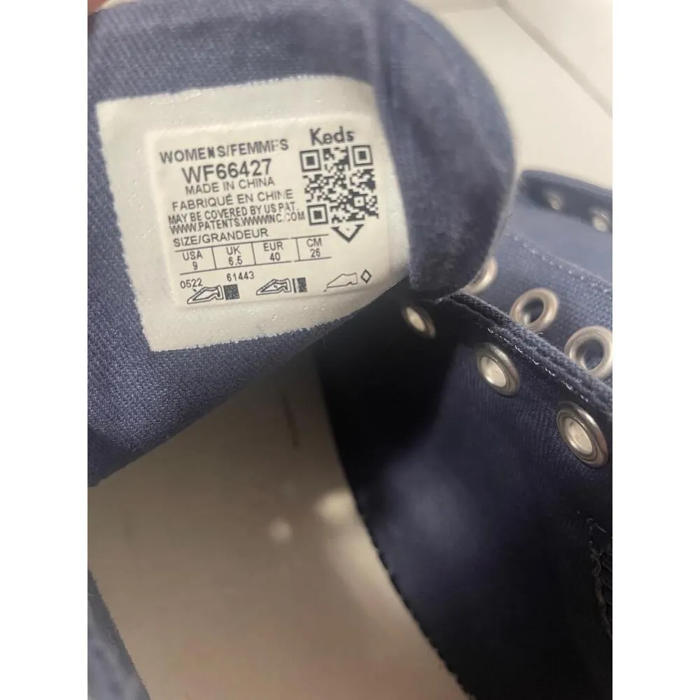 Keds Jump Kick Rib Knit‎ Lace
Up Sneakers Navy Canvas size 9 - Image 8
