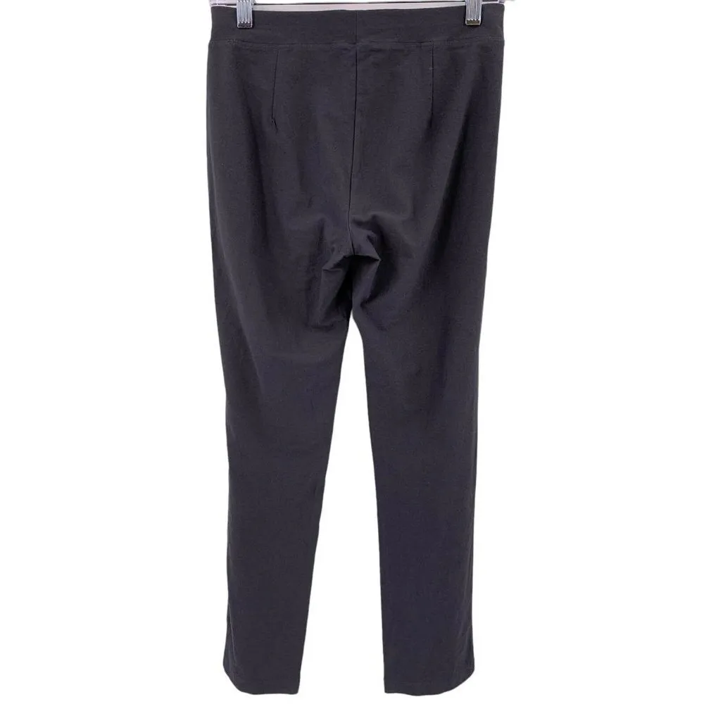 Eileen Fisher Black Viscose Knit Pull On Pants Size XXS - Image 3