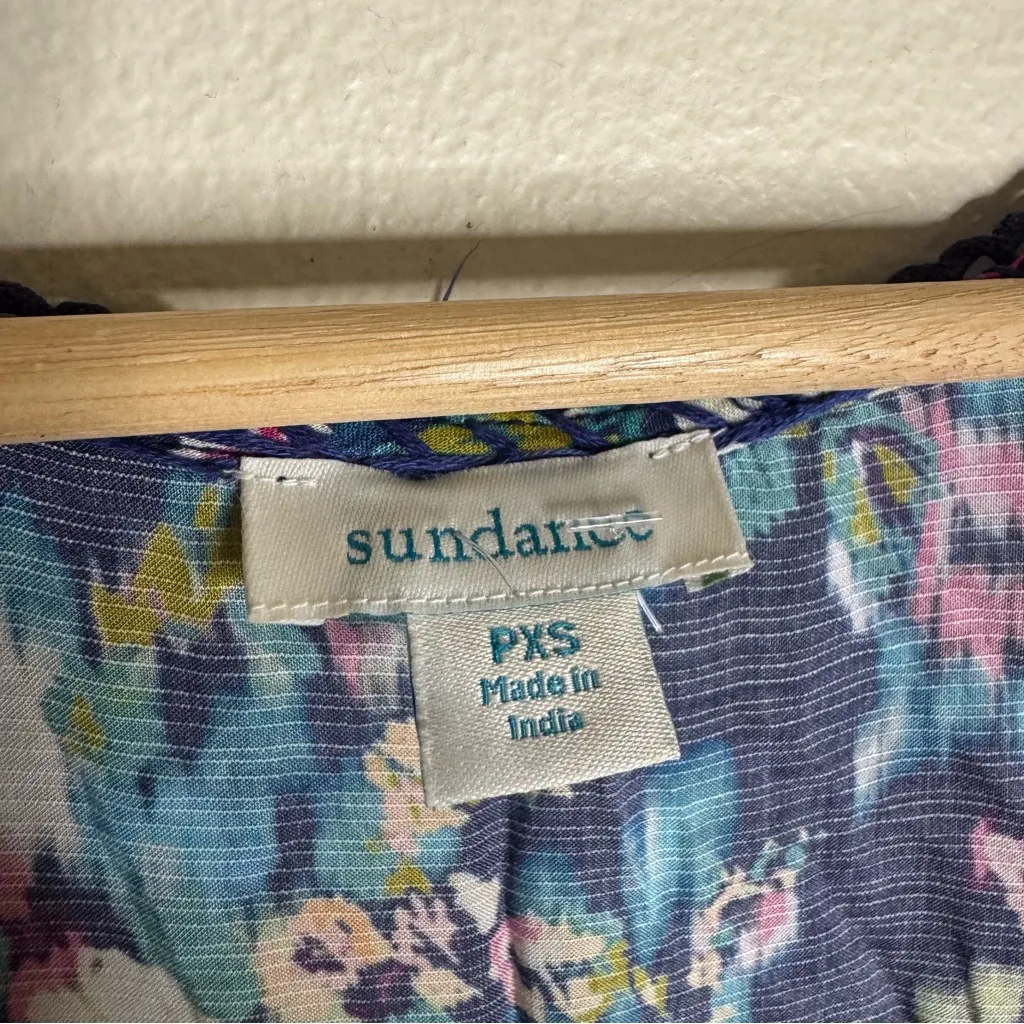 Sundance Kimono Style Dress Cover Up Boho Bohemian Embroidered pxs festival Blue - Image 5