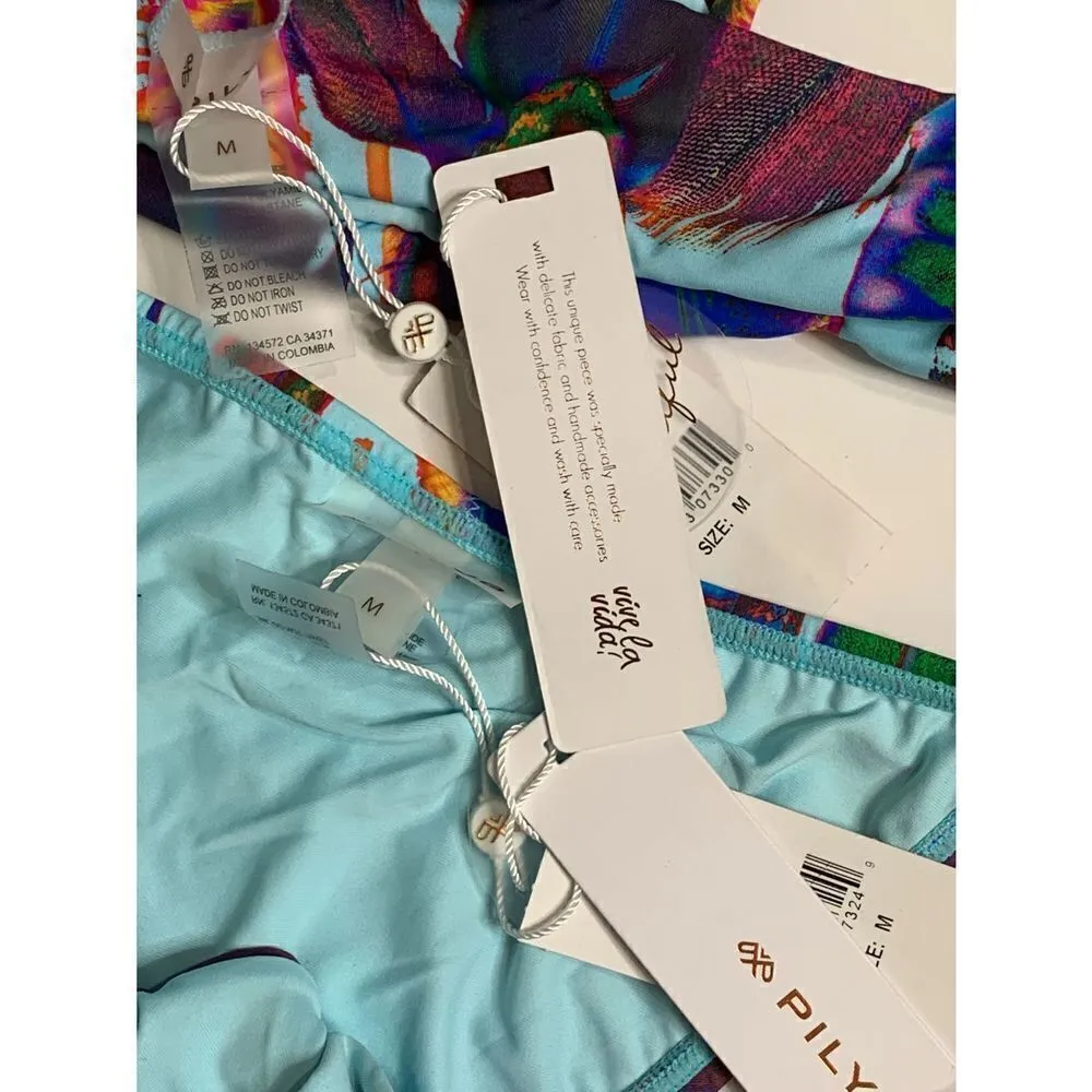 New. Pilyq feather teeny halter bikini. - Image 13