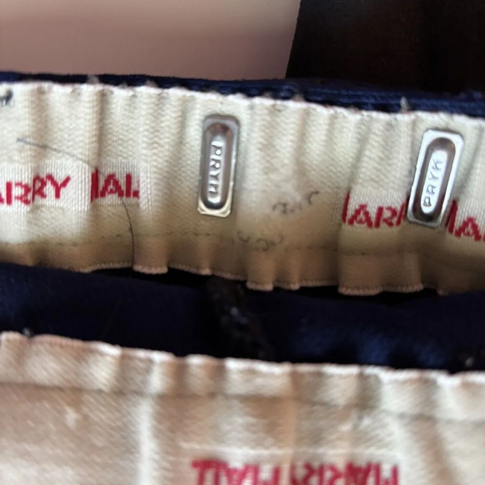 Vintage Harry Hall Navy Blue Breeches Womens 27 Leather Patches Riding Pants - Image 7