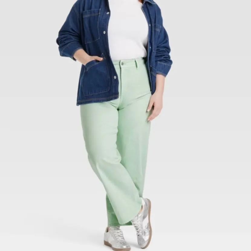 Universal Thread Wide Leg Crop Pants Mint Green Size 8 - Image 8