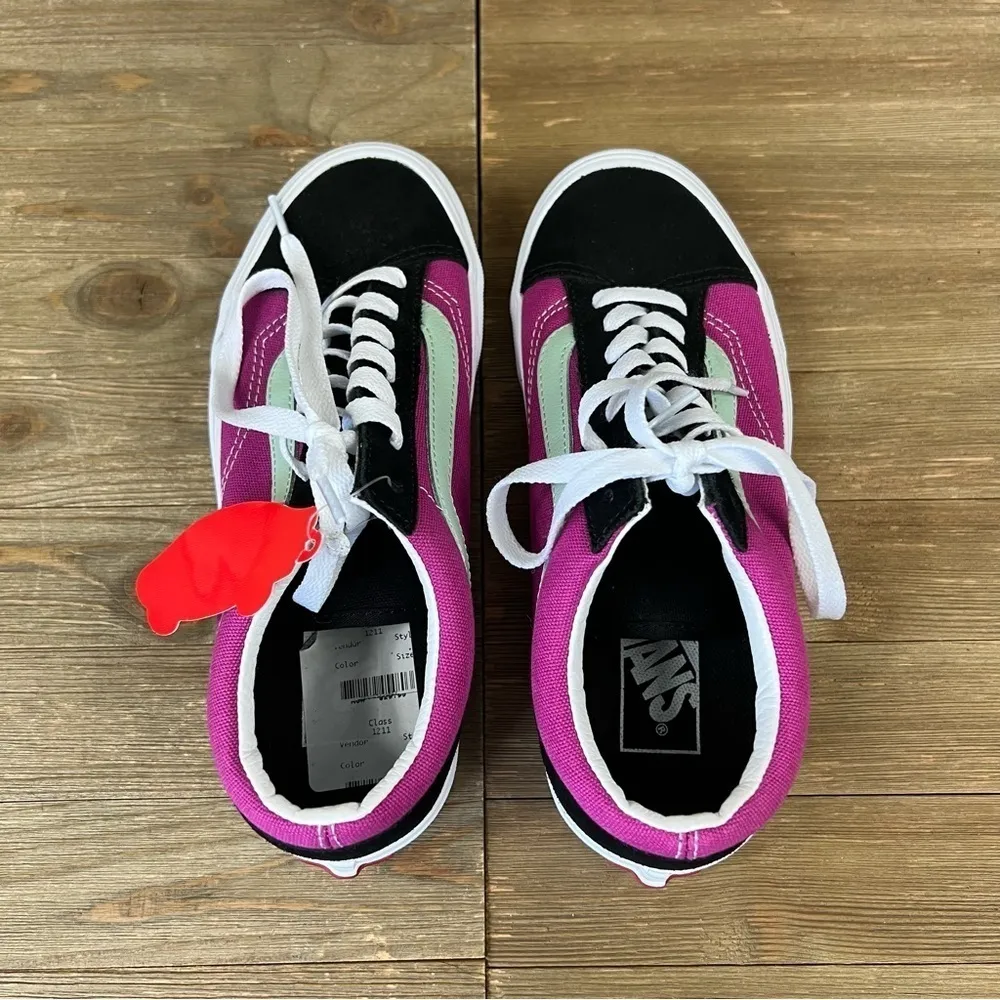 NWT Vans Style 36 Vintage Sport Fuchsia & Black Skate Shoes - Image 6