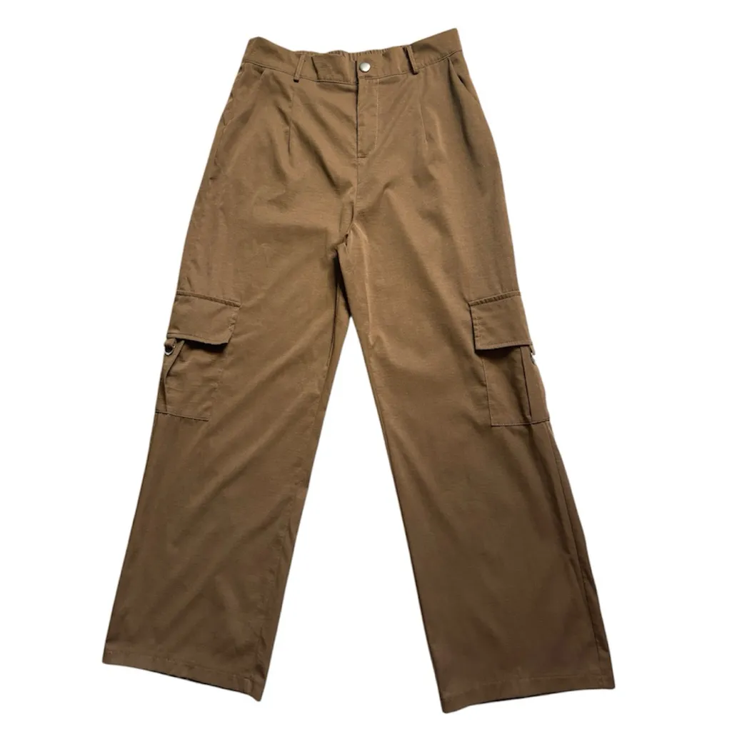 Women’s Brown High Rise Cargo Pants Size L - Image 2