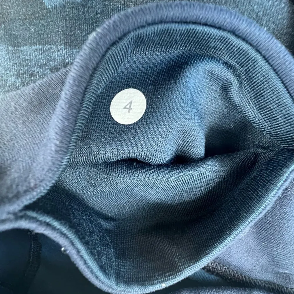 Lululemon Wunder Under Heathered Lotus Camo Oil Slick Blue Cropped Leggings - Image 5