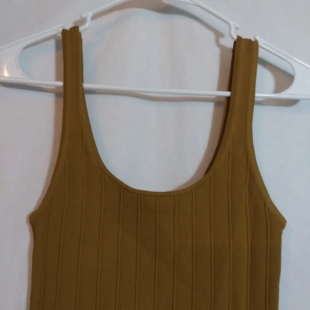 J. Crew Supersculpt Scoop neck Sweater-tank Ribbed Brown Tank Top Size Small - Image 2