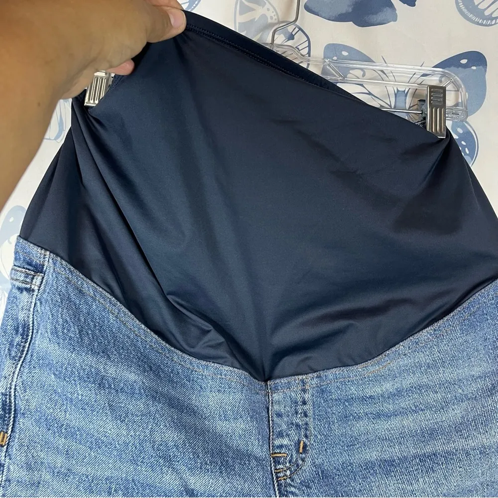 Madewell maternity over the belly perfect vintage jeans SZ 28 - Image 7