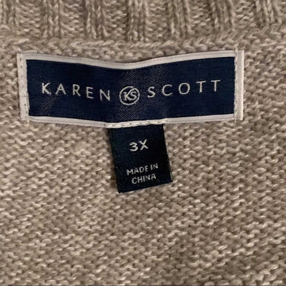 Karen Scott  Patchwork Bear Sweater - Image 7