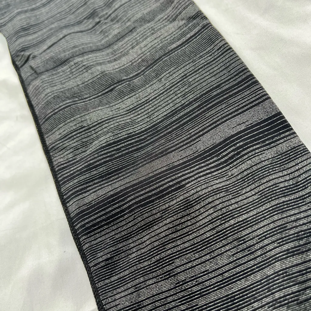Fabletics Charcoal and Black Striped Capri Leggings - Image 4