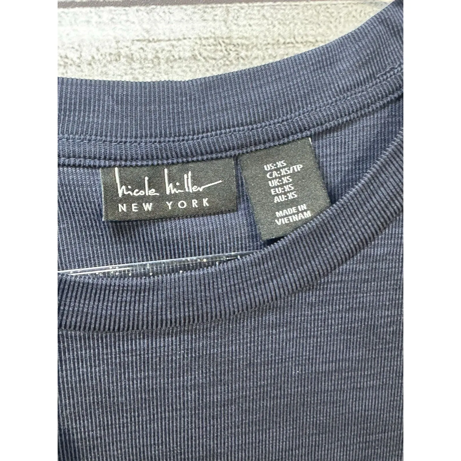 Nicole Miller Shirt Dress Womens SZ XS   Black Ruffle Hem Stretch Sleeveless - Image 3