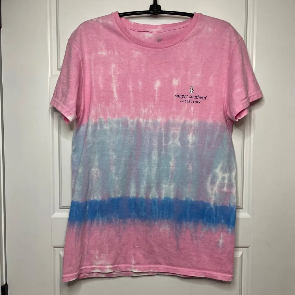 Simply Southern Eat Sleep‎ Lake Repeat Graphic Knit Tee Women's Small Cotton - Image 4