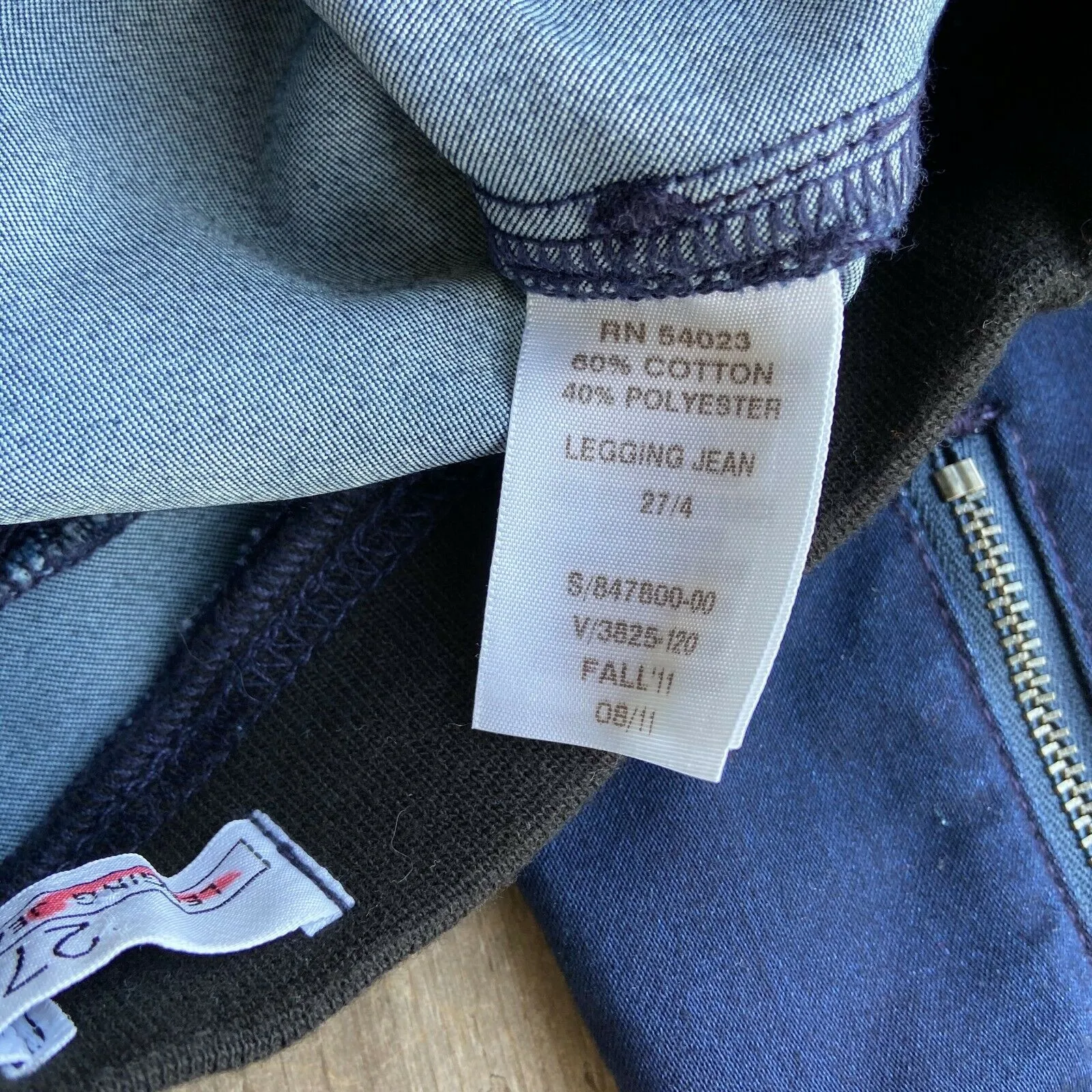 Gap Womens Jeans Size 27 4‎ Legging Ankle Zippers Dark Blue Skinny Pull On NEW - Image 6