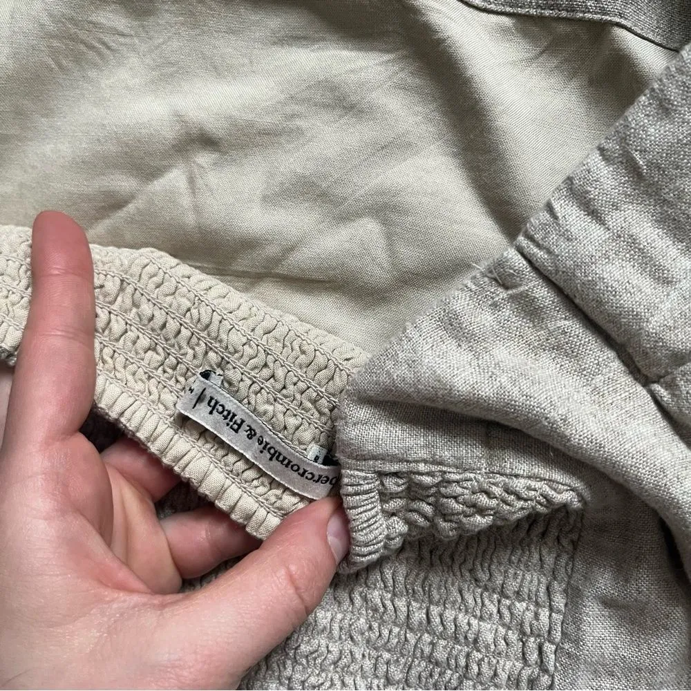 Abercrombie and fitch cream linen halter tank size small - Image 4