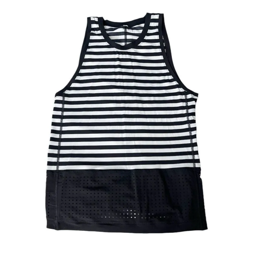 Lululemon Vent It Tank Apex Stripe White Black - Image 2