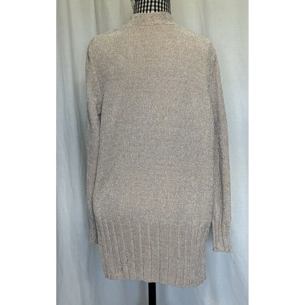 Seven 7 women cream long sleeve open front soft cardigan sweater size Small - Image 5