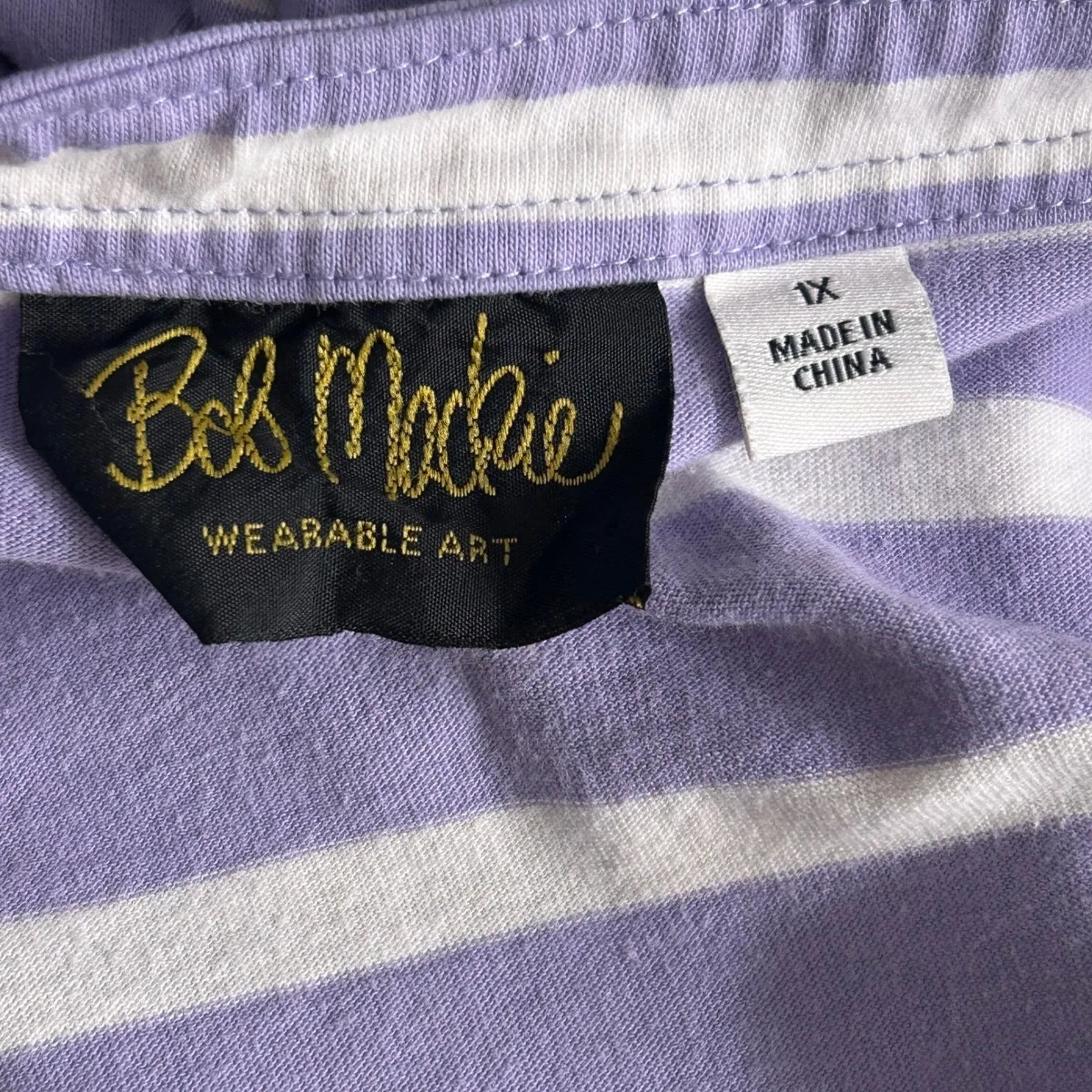 Bob Mackie Tunic Top Purple 1X - Image 5