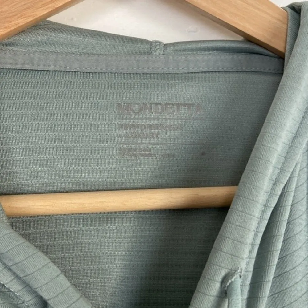 Mondetta light blue athletic lightweight workout exercise hoodie sweatshirt - Image 2