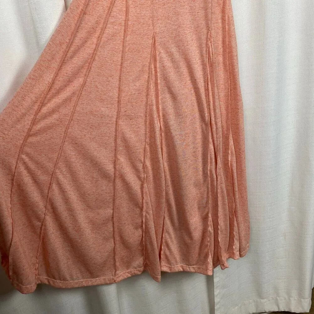 Free People Beach Peach Pink Linen Blend August Nights Maxi Dress Sz.XS - Image 10