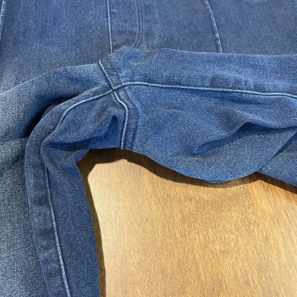 Betabrand Pull On Skinny Jeans Women's Size Large Dark Vintage Wash Front Seam - Image 9