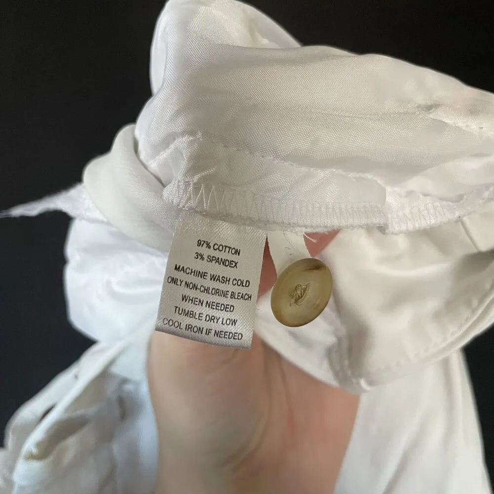 Ann Taylor LOFT Womens White Crop Pants Size 2P summer tea party cropped - Image 7